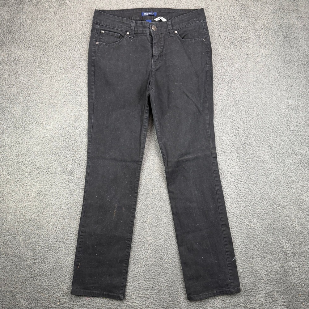 Bandolino Samantha Straight Leg Jeans Womens‎ 6 Black Denim Pants 3011598-001